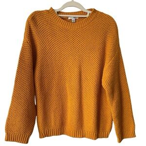 AMUSE SOCIETY Orange Knitted Medium Sweater